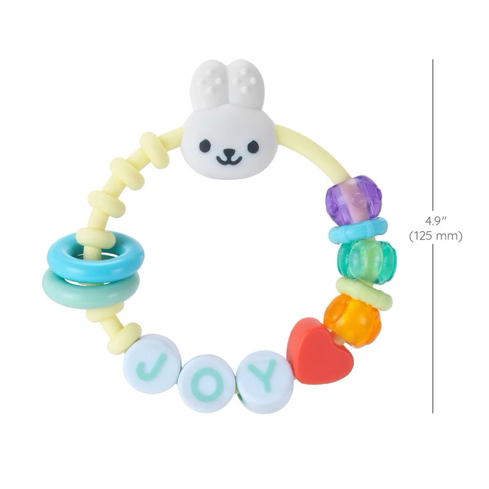 Infantino nwt Friendship Rattle - Easter bunny rabbit rainbow - Picture 4 of 8